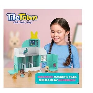 Magnetic Playset - Mint Green Kids Toy Building Set